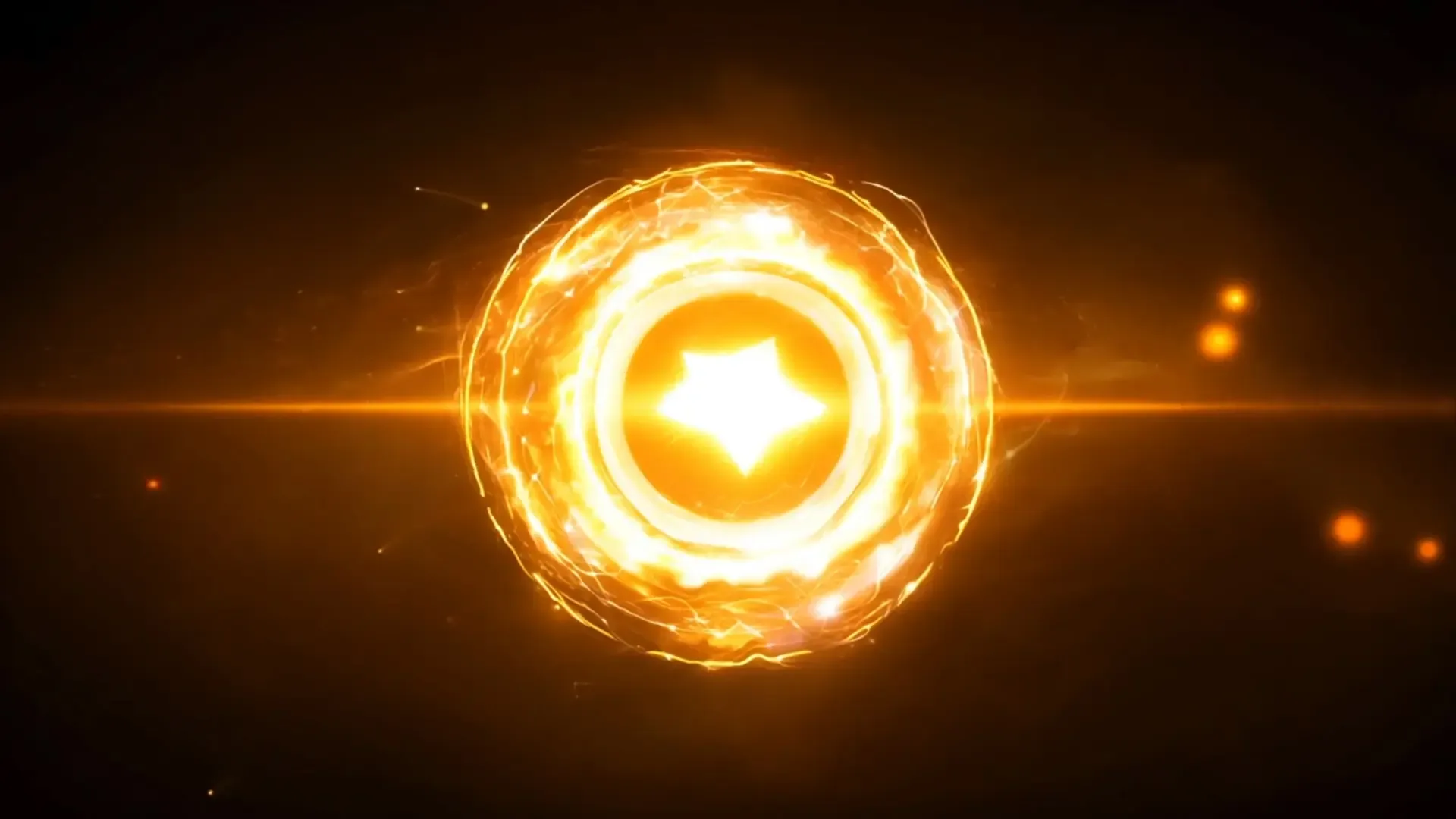 Powerful Blazing Fiery Ring Logo Animation Background